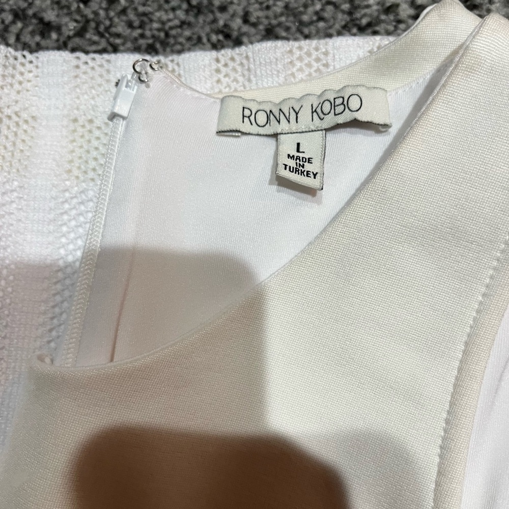 RONNY KOBO  Dress Size large white luxury career - Picture 2 of 5